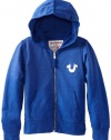 True Religion Boys 2-7 Echo Park Applique Hoodie, Royal Blue, X-Small