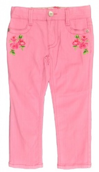 GUESS Toddler Girls Light Pink Rose Daredevil Skinny Leg Jean (2T)