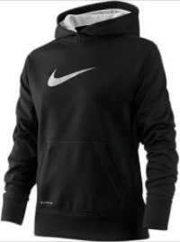 Nike 445327 Knockout Hoody - Girl's - Black/White