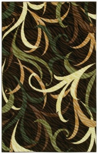 Shaw Living Centre Street Collection 3 by 5 Karma Area Rug, Brown