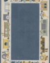 Area Rug 4x6 Rectangle Kids Blue Color - Momeni Lil Mo Classic Rug from RugPal