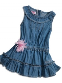 GUESS Kids Girls Baby Denim Dress (12 - 24m), INDIGO (24M)