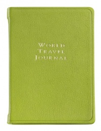 Graphic Image World Travel Journal, Goatskin Leather, Lime (TJIMRBLGTILIM)