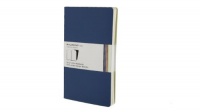 Moleskine Volant Large Plain Notebook - Blue (5 x 8.25) (Set of 2) (Volant Notebooks)