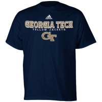 NCAA adidas Georgia Tech Yellow Jackets Navy Blue True Basic T-shirt