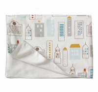 DwellStudio Stroller Blanket, Skyline Light Blue