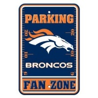 NFL Denver Broncos Plastic Parking Sign