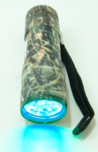 WOODLAND CAMO 9-LED Flashlight - GREEN LED