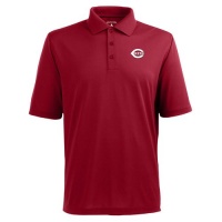 Cincinnati Reds Pique Xtra Lite Polo Shirt (Team Color)