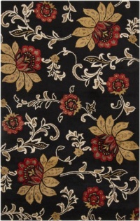 Sea Coal Black Rug Rug Size: 5' x 8'