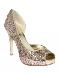 Dipped in glitz. Style&co's Leclerc pumps put all-over glitter into your day in a most colorful way.