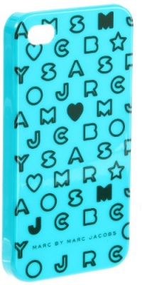 Marc by Marc Jacobs Logo Stardust iPhone 4G Case Cover Bag Aqua Multi