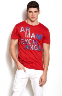 Armani Exchange Mens Splatter Logo Tee