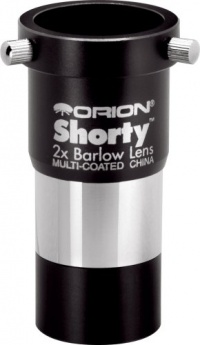 Orion 08711 Shorty 1.25-Inch 2x Barlow Lens (Black)