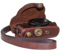 MegaGear - Ever Ready Protective Brown Leather Camera Case , Bag for Sony DSC-RX100 RX100