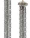 Judith Jack Tassels Sterling Silver Marcasite Crystal Elongated Tassel Drop Earrings