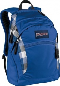 JANSPORT WASABI BACKPACK SCHOOL BAG - Blue Streak Block Check