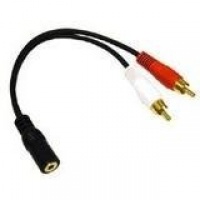 Cables To Go 03182 - 3.5mm Stereo Female to RCA Male Y-Cable