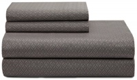 Calvin Klein Lilacs Criss Cross Sheeting Queen Sheet Set Stone