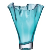 Lenox Organics Ruffled Centerpiece Turquoise Vase