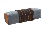 Natori Bushido Quilted Bolster Pillow - Flannel Grey/Black - 8x8x30