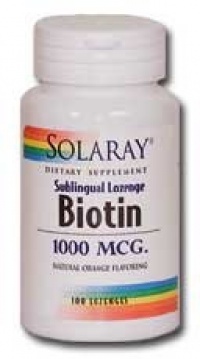 Solaray - Biotin Orange Flavoring, 1000 mcg, 100 lozenges