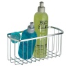 InterDesign Suction Rectangular Basket, Chrome Stainless Steel