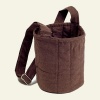 3-Tier Cotton Carrier Bag Plum Brown - 1 - Bag