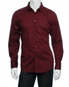 No Retreat Black Label 'Roxbury' Men's Burgundy Button Down Shirt