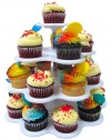 Imperial 4 Tier Plastic Cupcake / Dessert Stand - Up to 24 Cupcake Holder Stand White