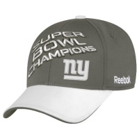 NFL New York Giants 2012 Super Bowl XLVI Champions Official Locker Room Hat, Charcoal Grey, One Size Fits All