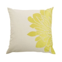 Blissliving Home Gemini Pillow, Citron, 18 by 18 Inches