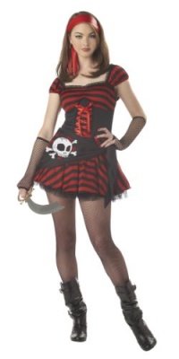 California Costumes Women's Jewel Of The Sea Costume,Red/Black/White,7-9