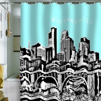 DENY Designs Bird Ave Minneapolis Sky Shower Curtain, 69 by 72-Inch