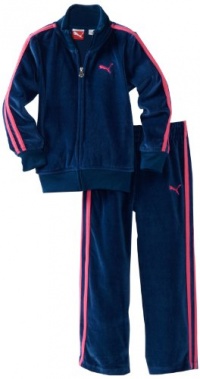 Puma - Kids Girls 2-6X Velour Set, Medival Blue, 4