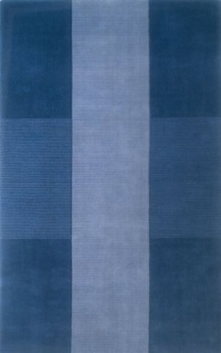 Area Rug 2x3 Rectangle Solid/Striped Light Blue Color - Momeni Metro Rug from RugPal