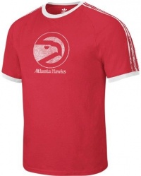 Atlanta Hawks Adidas NBA Retro 3 Stripe Premium Soft T-Shirt