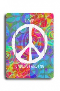 Love Peace Understanding 18x24 Artistic Planked Wood Sign by Lisa Weedn