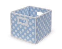 Badger Basket Folding Nursery Basket/Storage Cube, Blue Dot