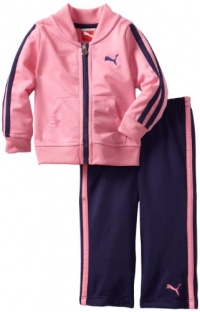 Puma - Kids Baby-girls Infant Tricot Track Jacket And Pant Set, Aurora Pink, 24 Months