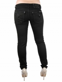 Miss Me Jeans Rhinestone Rivet Skinny In BLK01