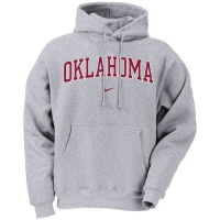 Nike Oklahoma Sooners Ash Classic College Pullover Hoody Sweatshirt (X-Large)