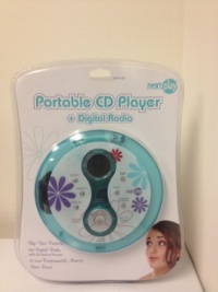 Next Play Np-475 Blue Electronics Portable CD Player FM Radio Digital LCD Display Anti-skip Protection With Headphones