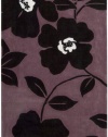 Nourison Citi Limits Lavender Floral 3.6-Feet by 5.6-Feet Polyacrylic Area Rug