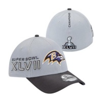 Men's New Era Baltimore Ravens Super Bowl XLVII Champions Trophy Collection 39THIRTY? Structured Flex Hat