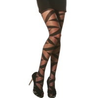 Angelina ZigZag Patterned Support Pantyhose, #9401