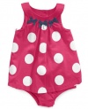 First Impressions Infant Girls Pink Polka Dotted Sunsuit, 0-3 Months