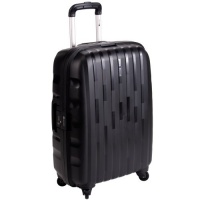 Delsey Luggage Helium Colours Lightweight Hardside 4 Wheel Spinner, Black, 30 Inch