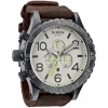 Nixon 51-30 Chrono Leather - Men's ( Gunmetal/Brown )