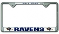 Baltimore Ravens Chrome License Plate Frame